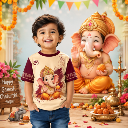 Kids Ganesh Chaturthi Jersey | Vinayagar Chaturthi Special Kids Jersey