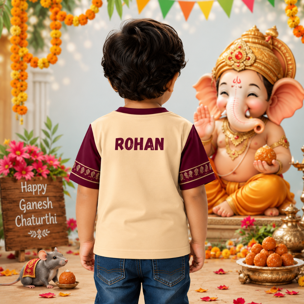 Kids Ganesh Chaturthi Jersey | Vinayagar Chaturthi Special Kids Jersey