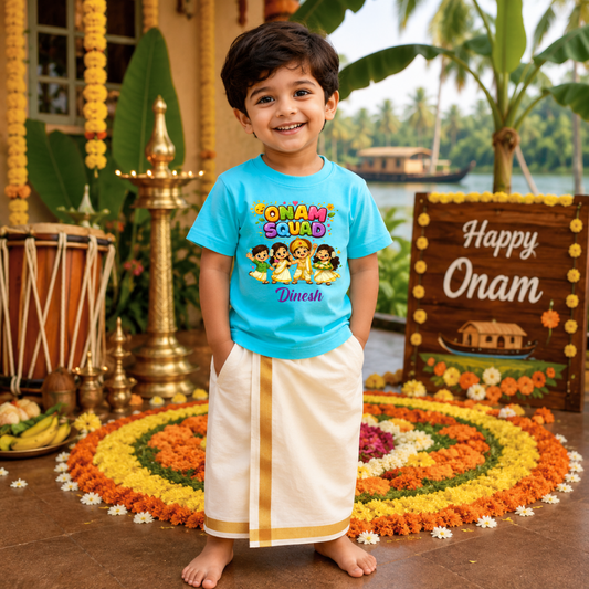 Happy Onam Family Matching Kids T-Shirt