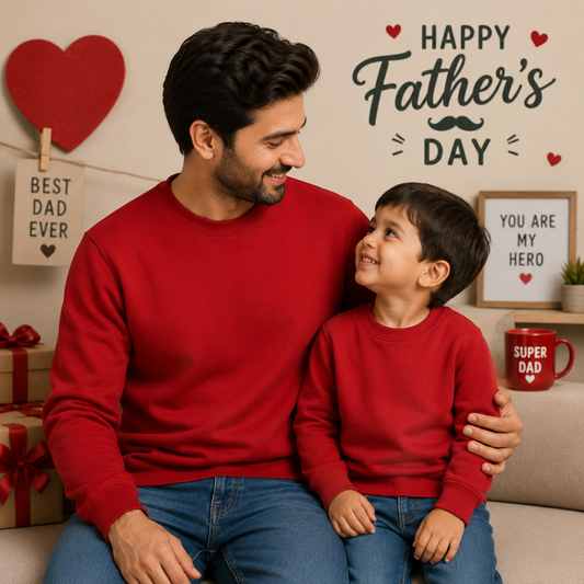 Kid and Dad Matching Sweatshirts