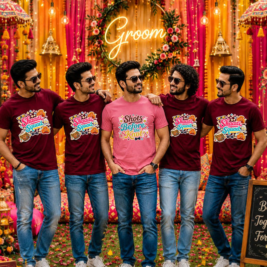 Groom Squad Party Wear T-Shirts | Bachelor Trip Matching Outfit