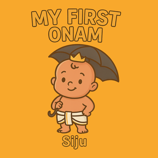 Personalized Happy Onam Kids T-Shirt | Custom Name Kerala Festival Cotton Tee