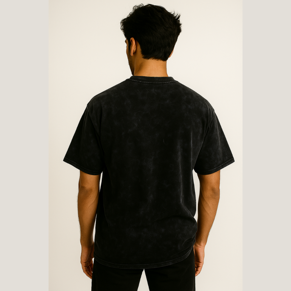 Customised Vintage Faded Black Oversized Tshirts