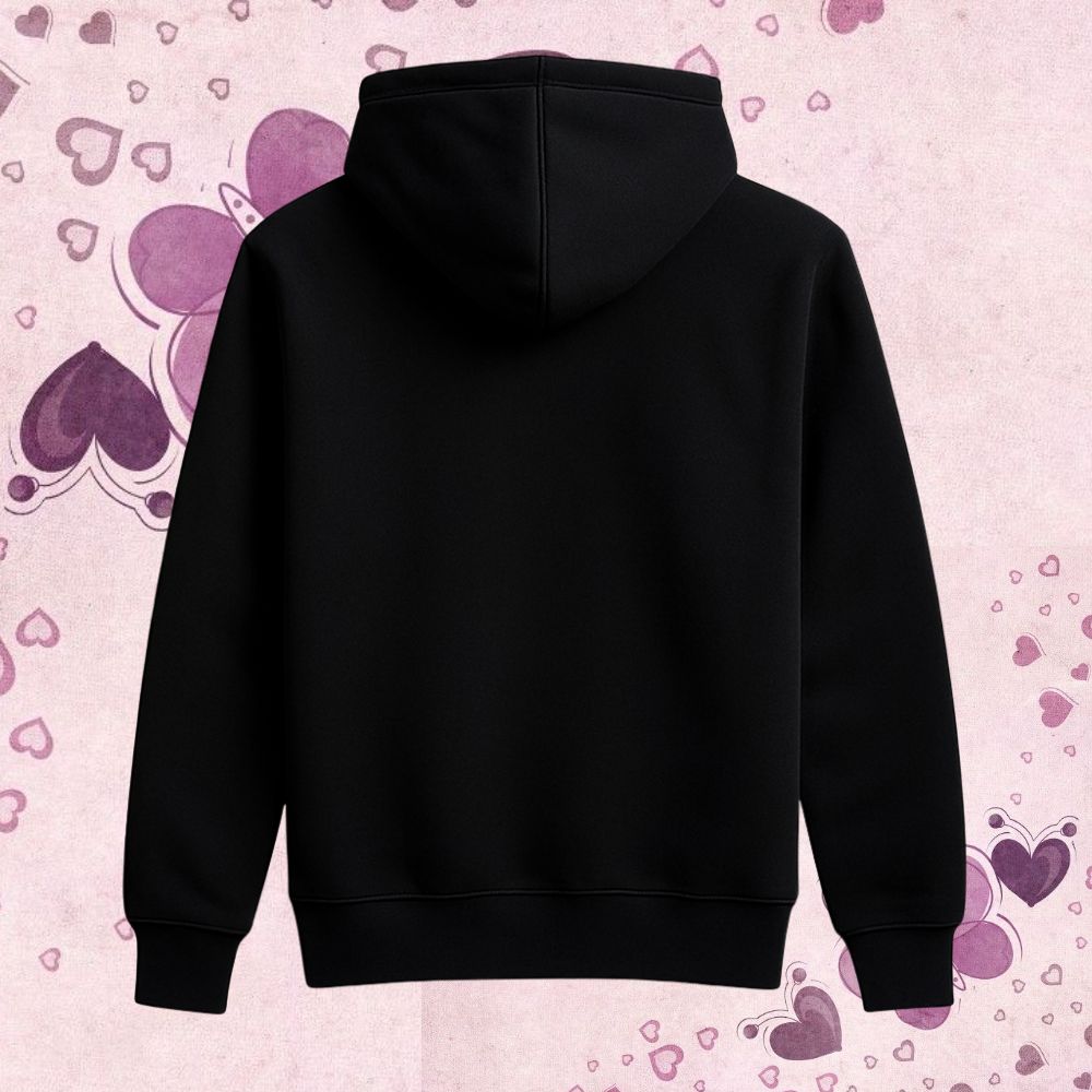 Unbothered Printed Black Hoodie | Trendy Winter Outfit for Kids