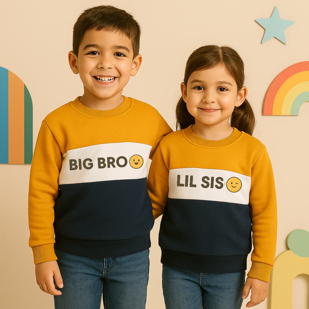 Big Bro 😎 Lil Sis 😊 — The OG Sibling Duo Sweatshirt Set