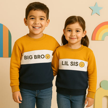 Big Bro 😎 Lil Sis 😊 — The OG Sibling Duo Sweatshirt Set