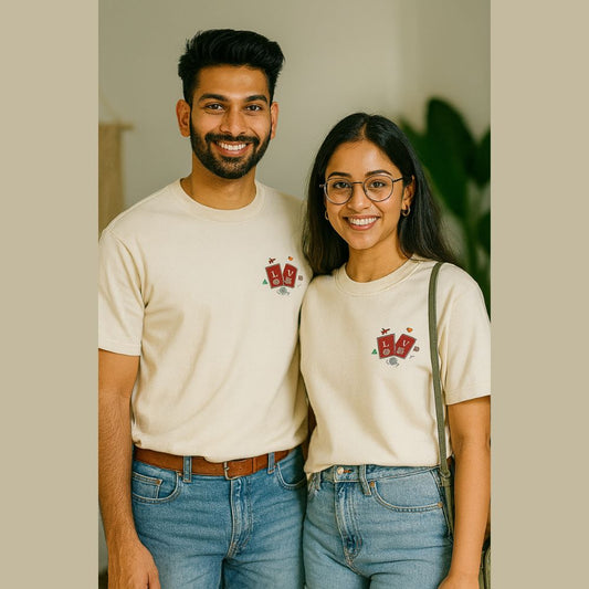 Customised Bucket List Traveller Passport Custom Initials Printed Couple Tshirts