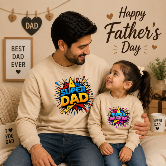 Premium Dad and Kids Sweatshirts | Matching Family Outfit Collection