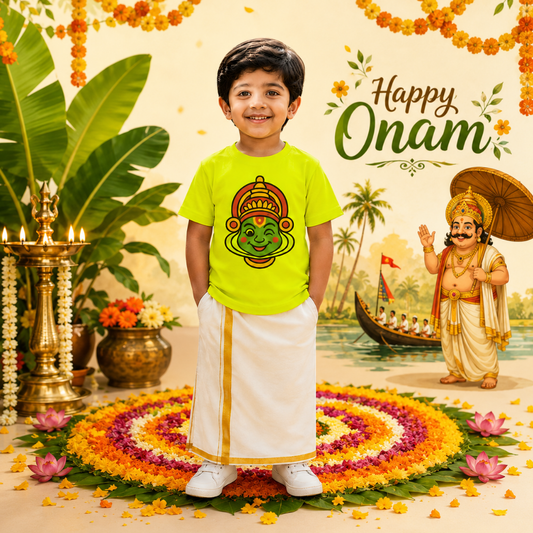 Personalized Kerala Onam T-Shirt for Kids | Unique Festival Gift