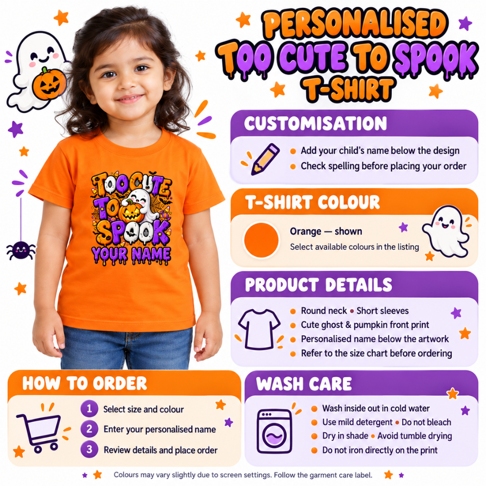 My First Halloween Kids T-Shirt – Cute Ghost and Pumpkin Print