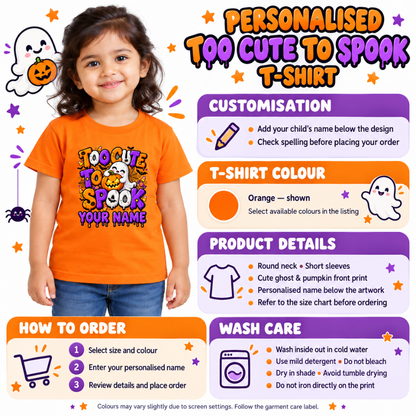 My First Halloween Kids T-Shirt – Cute Ghost and Pumpkin Print