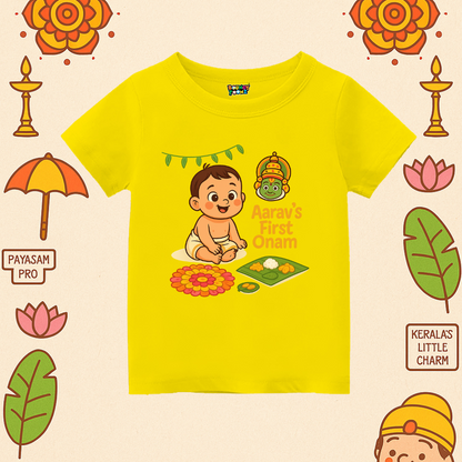 Kathakali Sadya Kids Tshirt  Yellow