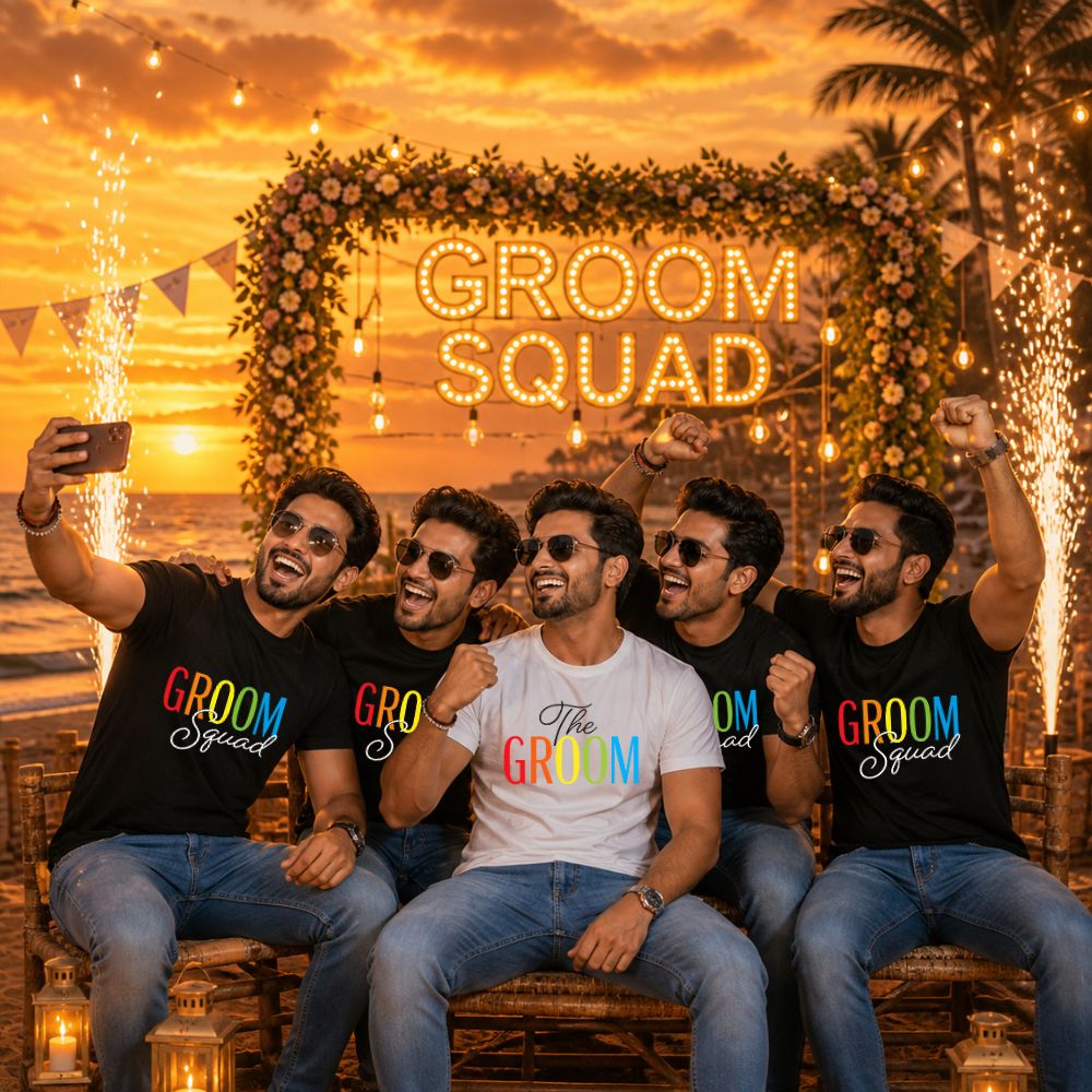 Groom To Be & Team Groom Matching T-Shirts for Bachelor Party