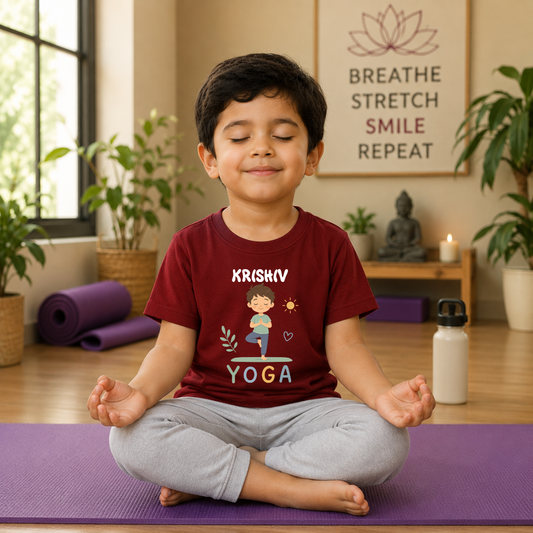 International Yoga Day School T-Shirt – Kids Yoga Event Wear