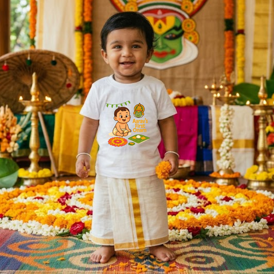 Custom Onam Kids T-Shirt – Premium Kerala Festival Outfit for Children