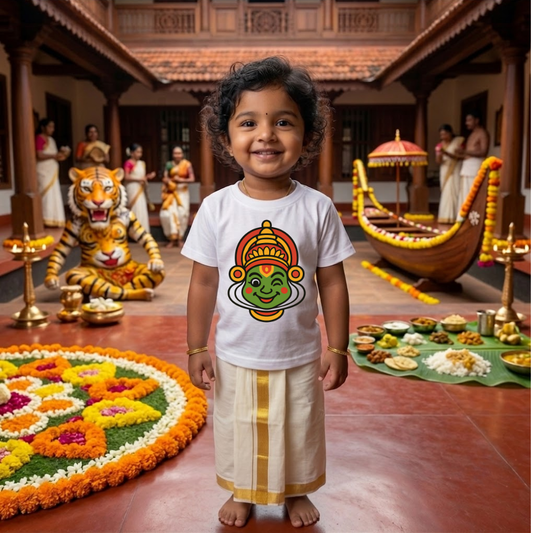 Personalized Onam Celebration Kids T-Shirt | Kerala Festival Clothing
