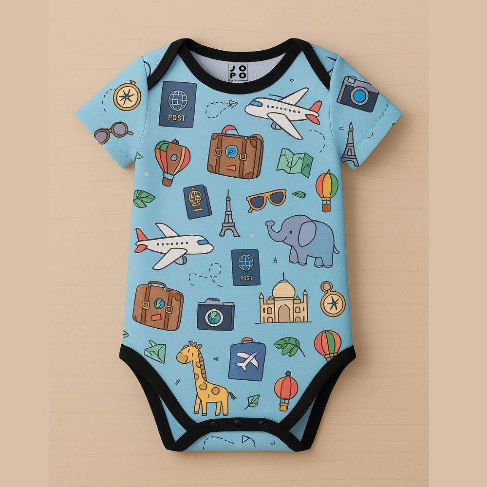 World Traveller Baby Romper Jersey – Newborn and Infant Bodysuit