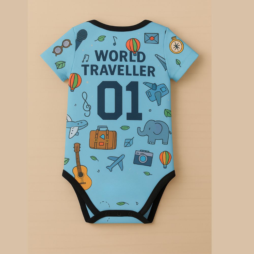 World Traveller Baby Romper Jersey – Newborn and Infant Bodysuit