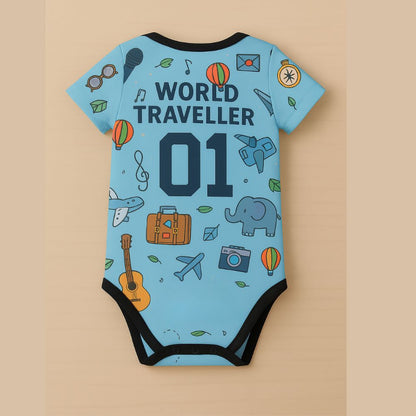 World Traveller Baby Romper Jersey – Newborn and Infant Bodysuit