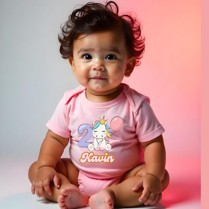 Magical Beginnings - 2 Months Unicorn Custom Baby Onesies