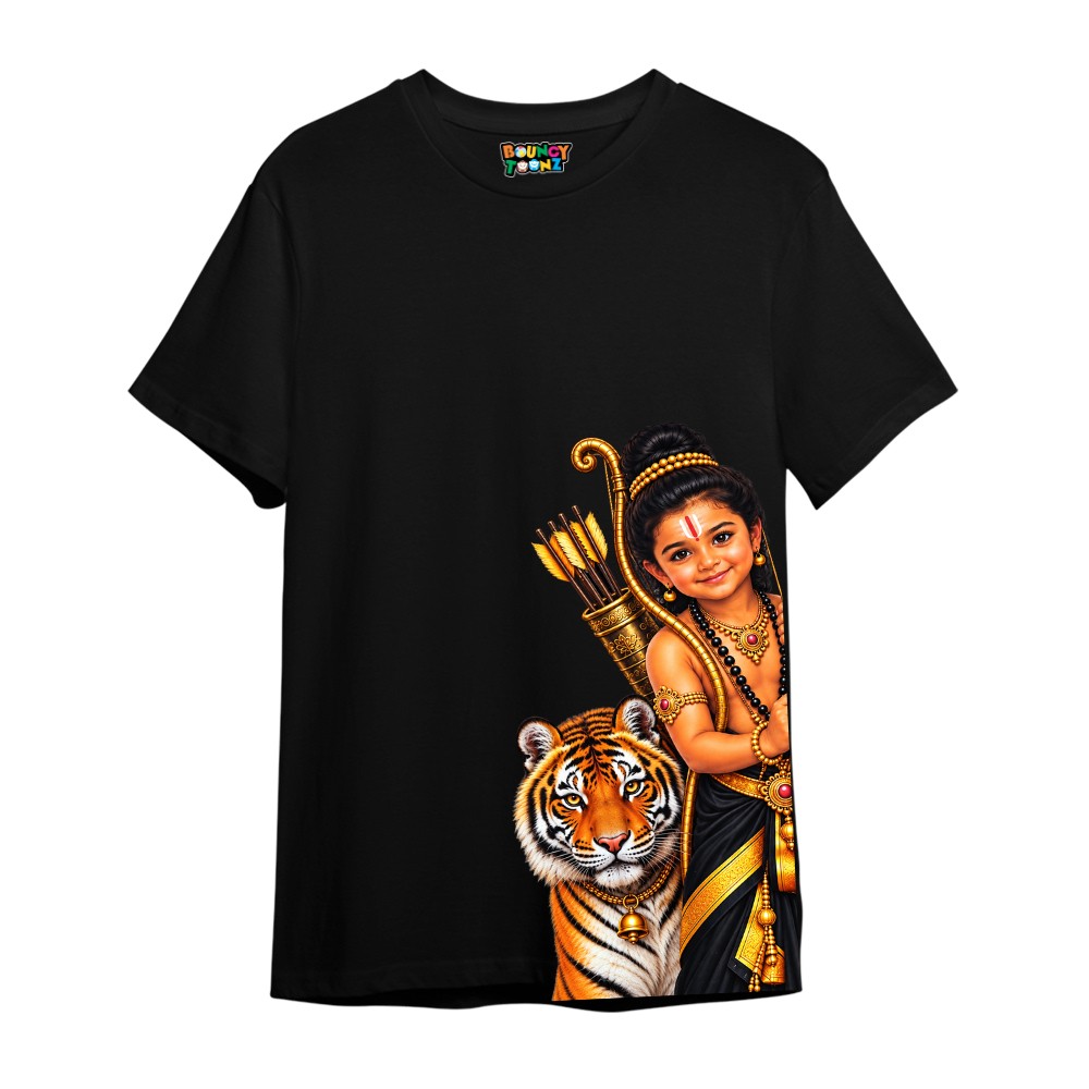 Ayyappa Devotional Black T-Shirt | Sabarimala Yatra Wear | Swami Gang Tee