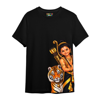 Ayyappa Devotional Black T-Shirt | Sabarimala Yatra Wear | Swami Gang Tee