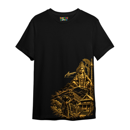 Sabarimala Season Black T-Shirt | Lord Ayyappa Devotional Wear
