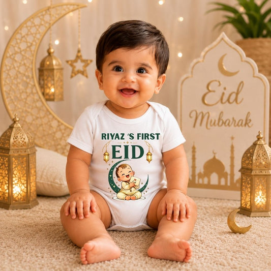 First Bakrid Baby Romper – Personalized Eid Mubarak Wear