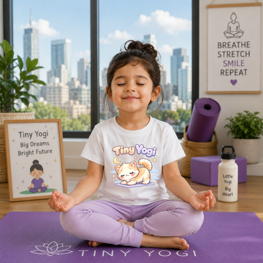 Happy Yoga Day Kids Tee – Comfortable Cotton Clothing for Children