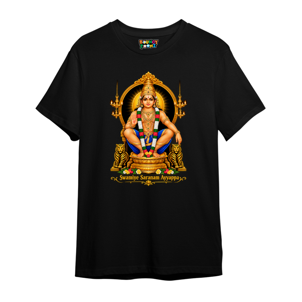 Ayyappa Swamy T-Shirt | Tamil Hindu Devotional Clothing | South Indian Spiritual Wear