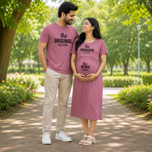 The Original & The Producer Matching Feeding Dress & Dad T-Shirt Set