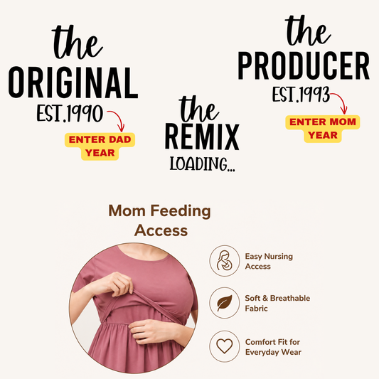 The Original & The Producer Matching Feeding Dress & Dad T-Shirt Set