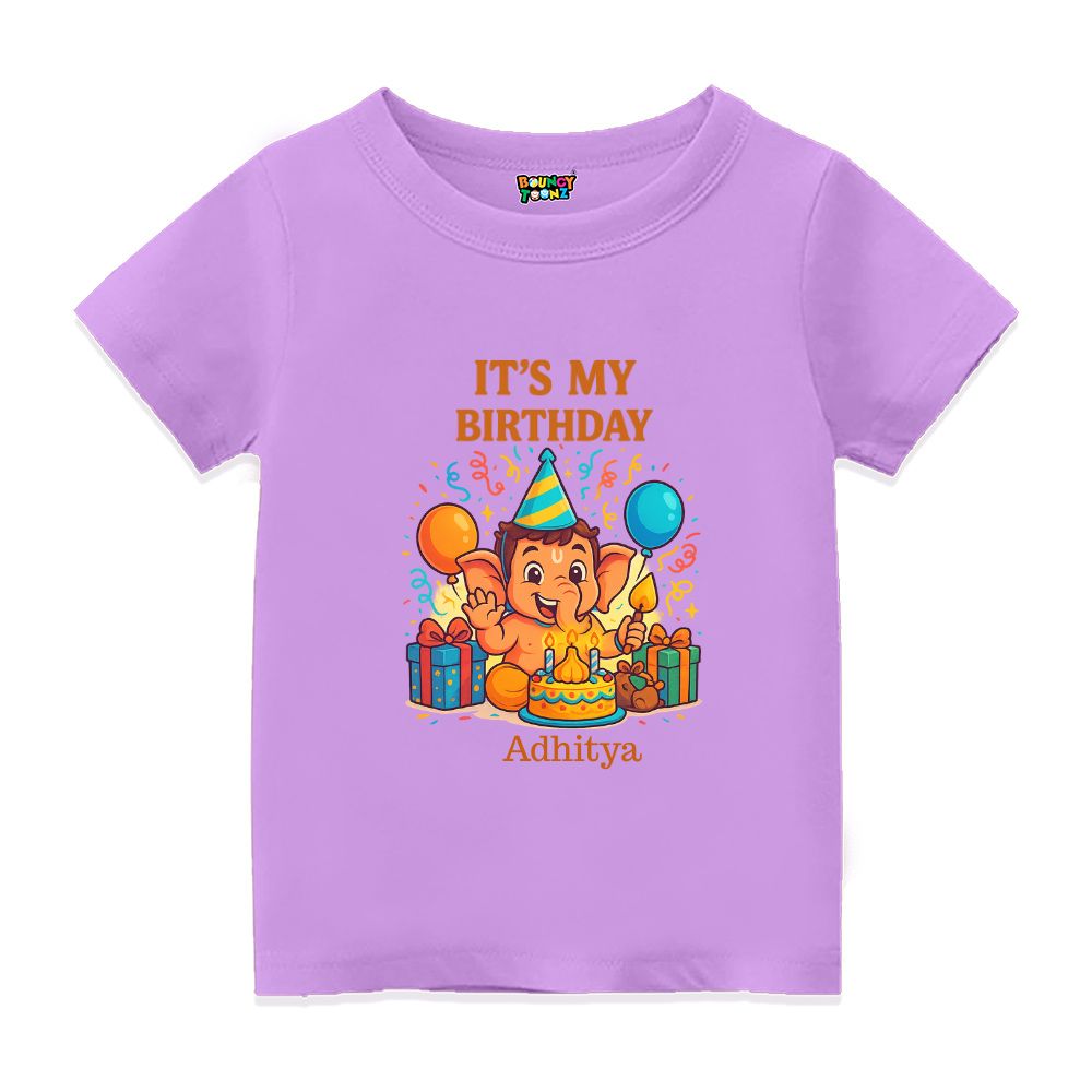 Birthday with Bala Vinayagar Vibes Kids Tshirt