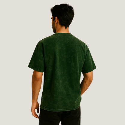 Vintage Moss Green - Personalised Urban Wash Oversized Tee