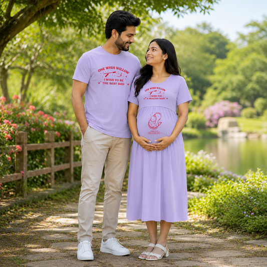 One Wish Willow Matching Feeding Dress & Dad T-Shirt Set
