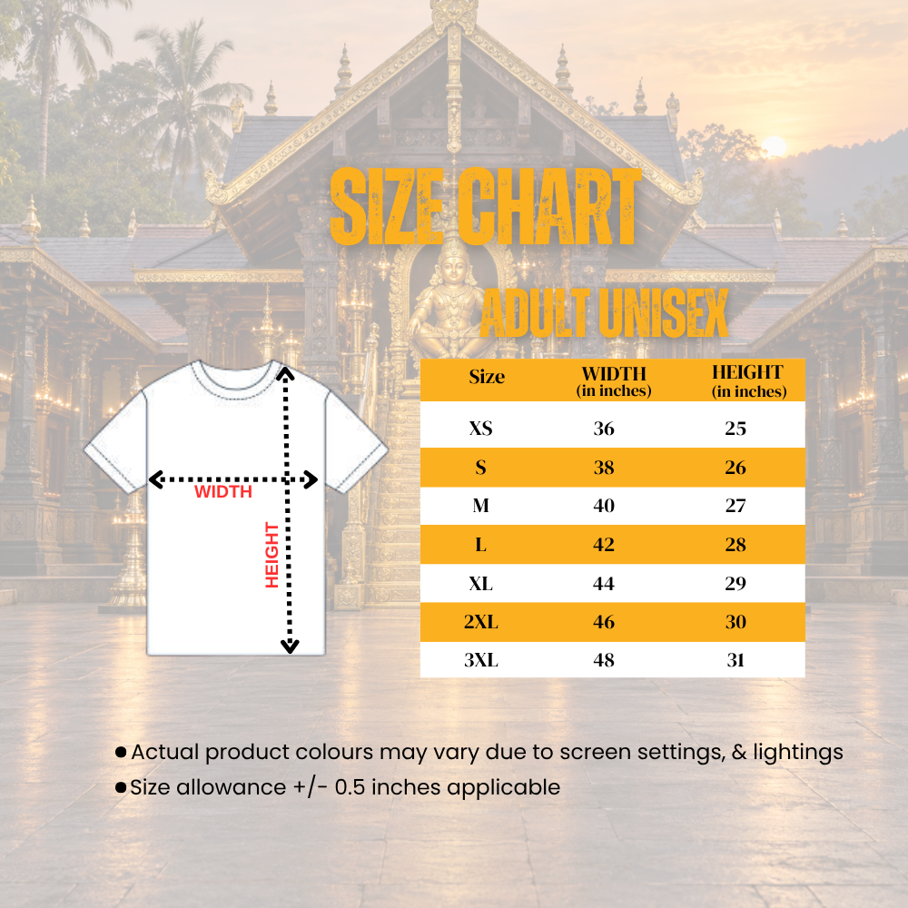 Sabarimala Yatra T-Shirt | Lord Ayyappa Swamy | Ayyappa Pilgrimage Wear