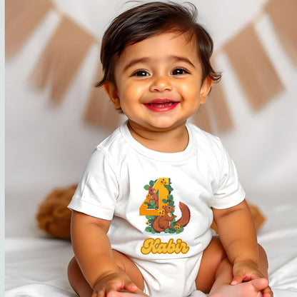 4 Months Of Cuteness : Squirrel Themed Custom Onesies