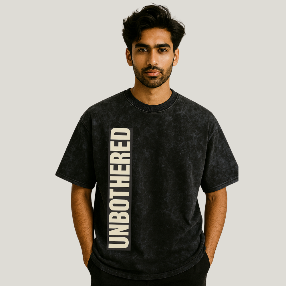 Customised Vintage Faded Black Oversized Tshirts