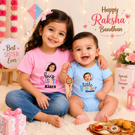 Personalized Raksha Bandhan Tee & Romper Collection