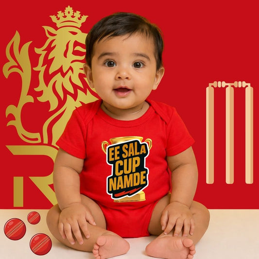 RCB Fan Romper for Kids - IPL Little rompers for little fans