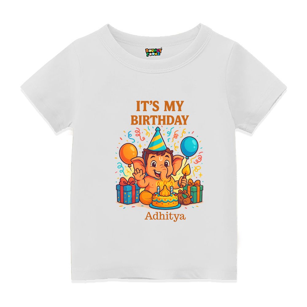 Birthday with Bala Vinayagar Vibes Kids Tshirt