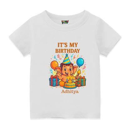 Birthday with Bala Vinayagar Vibes Kids Tshirt