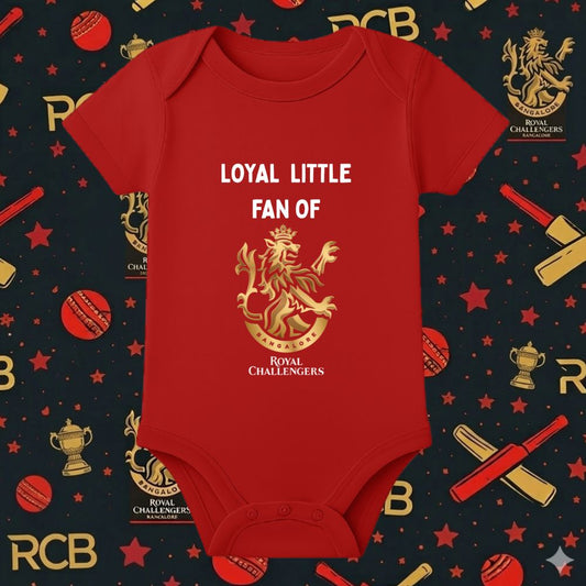 RCB Fan Romper for Kids - IPL Little fan rompers - with custom name and number