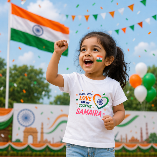 Cute Patriotic Kids T-Shirt | India Independence Day