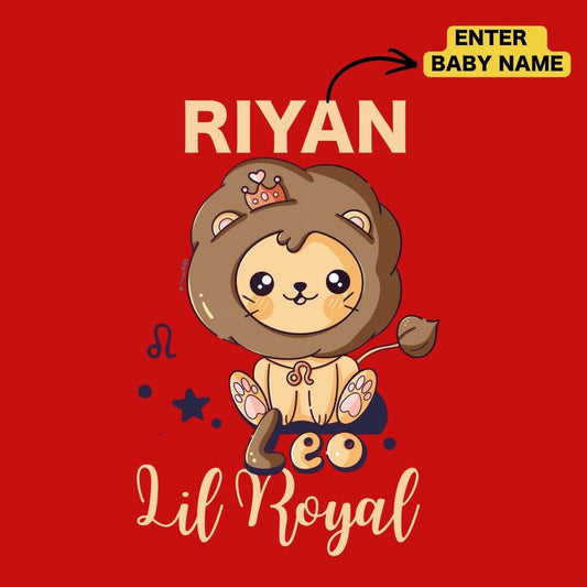 Personalized Lion King Kids T-Shirt | Custom Name Lil Royal Baby Tee for Boys & Girls
