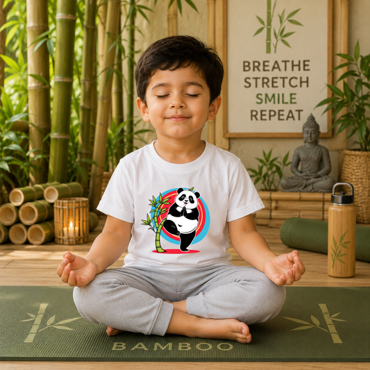 Motivational Yoga Quote T-Shirt – Mindfulness & Meditation Cotton Tee for Yoga Kids