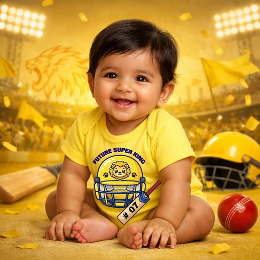 Chennai Super Kings Baby Onesie – CSK IPL Cricket Fan Romper
