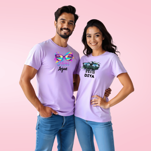 Couple T Shirts for BF GF – Cute Valentine Printed Matching Tees