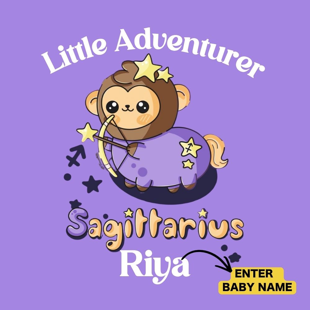 Personalized Sagittarius Kids T-Shirt | Little Adventurer Custom Name Zodiac Tee