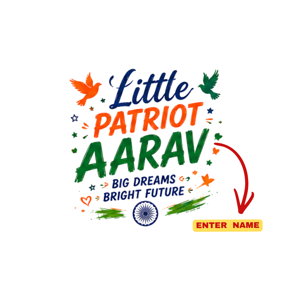 Personalized Tricolor Kids T-Shirt | Independence Day Outfit